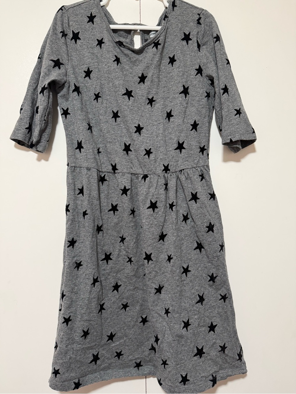 Old Navy Grey Dress with Black Star Print